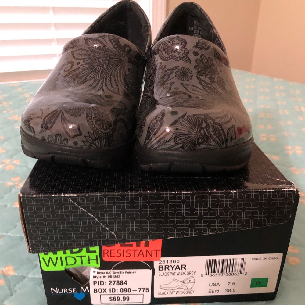 Scrub attire with slip-resistant shoes